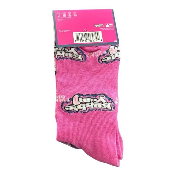 Bubble Yum Bubble Gum Hershey Novelty Crew Socks 1 Pair Pink Shoe Men’s 6-12 NEW - Picture 7 of 7